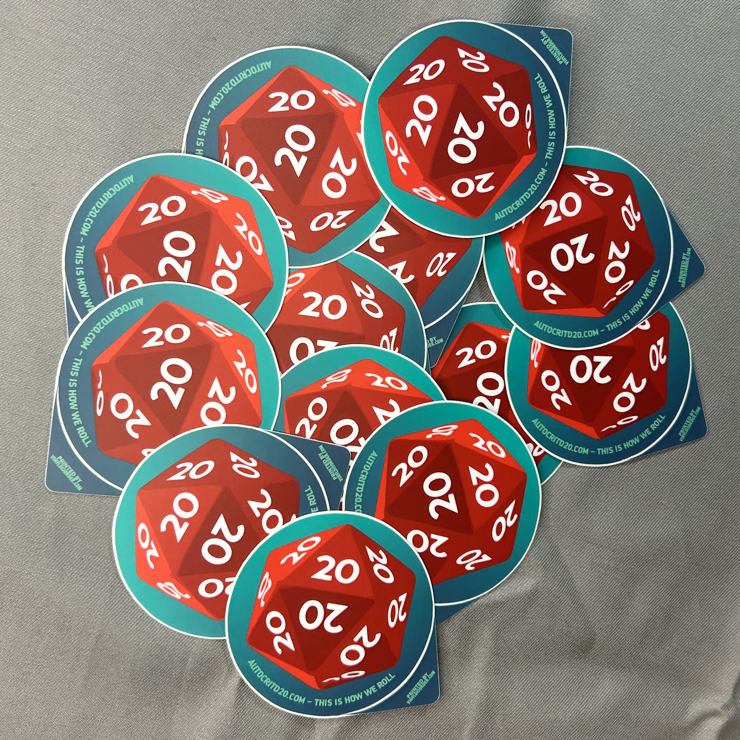 AutoCrit D20 Stickers