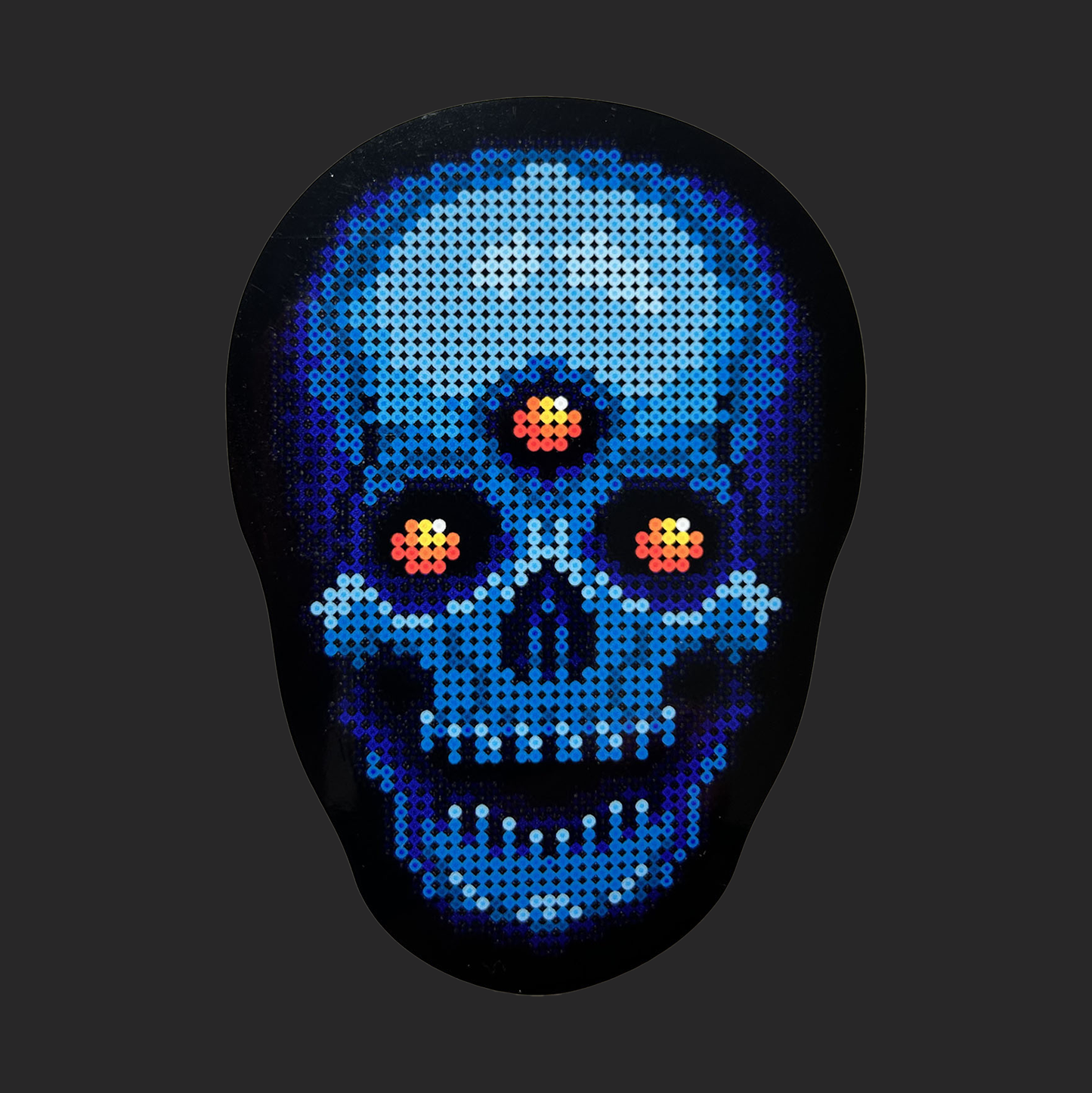 Fuse Bead 3 Eyed Skull Stickers