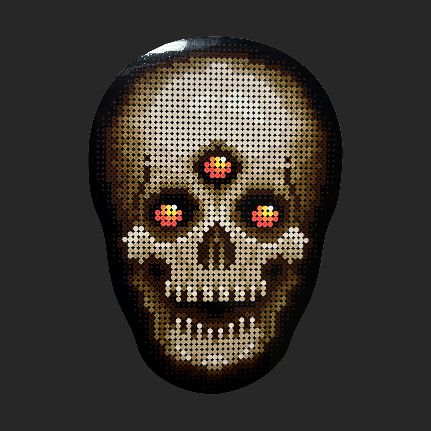 Fuse Bead 3 Eyed Skull Stickers