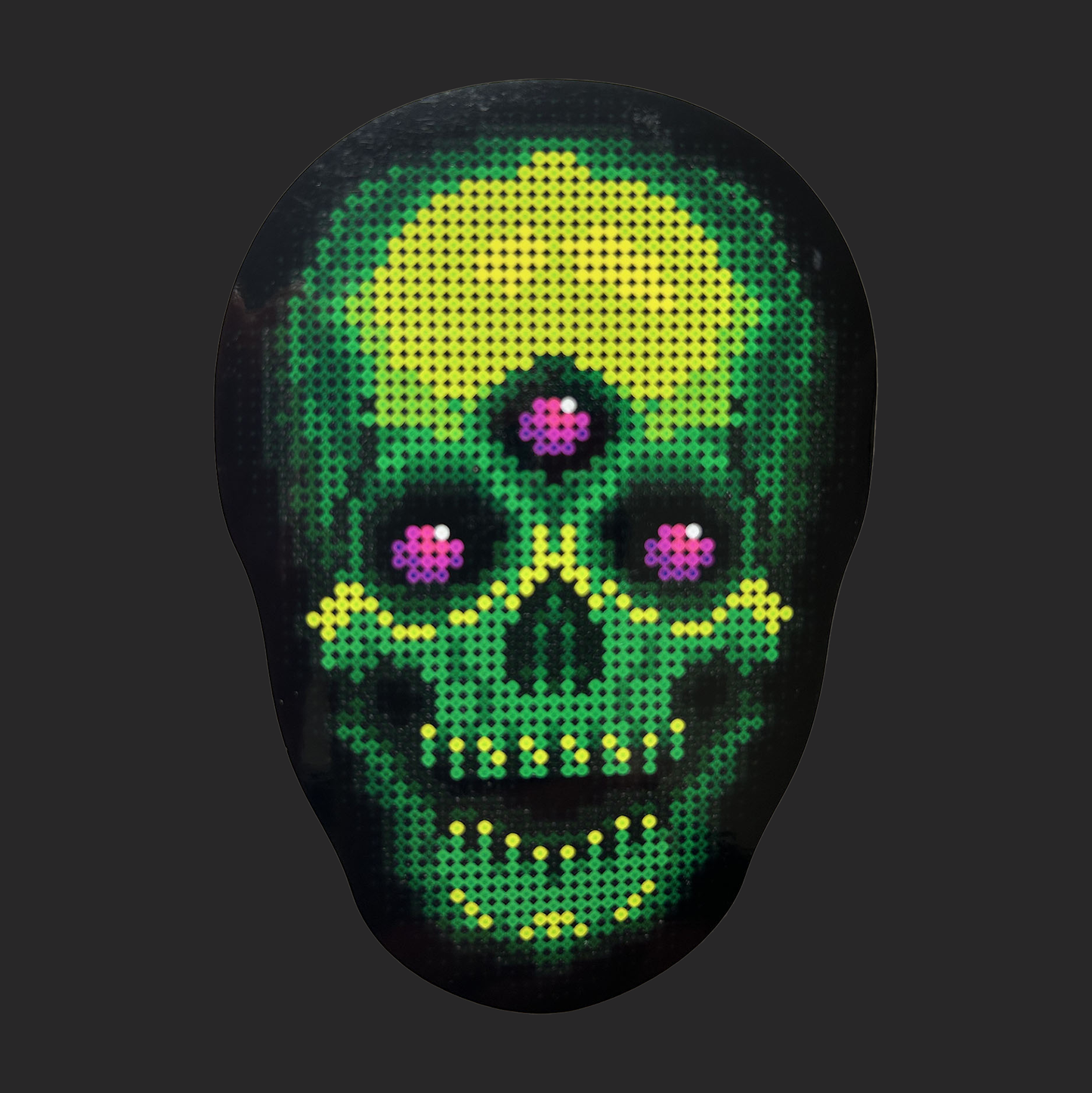 Fuse Bead 3 Eyed Skull Stickers