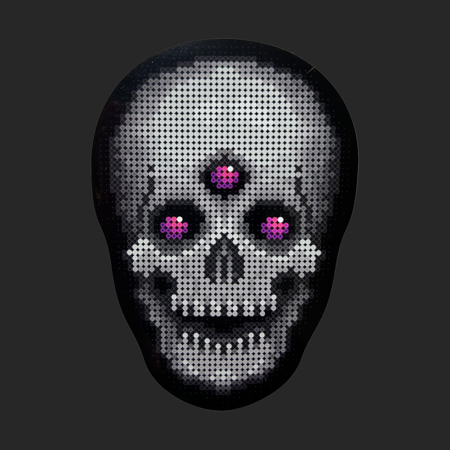 Fuse Bead 3 Eyed Skull Stickers