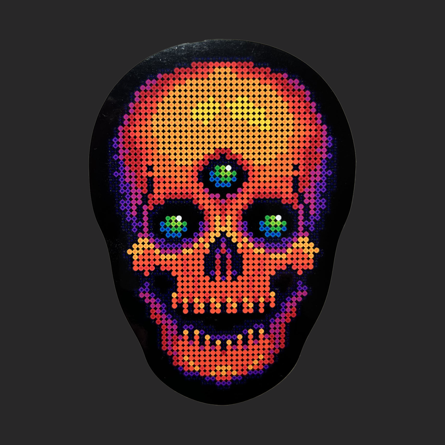 Fuse Bead 3 Eyed Skull Stickers