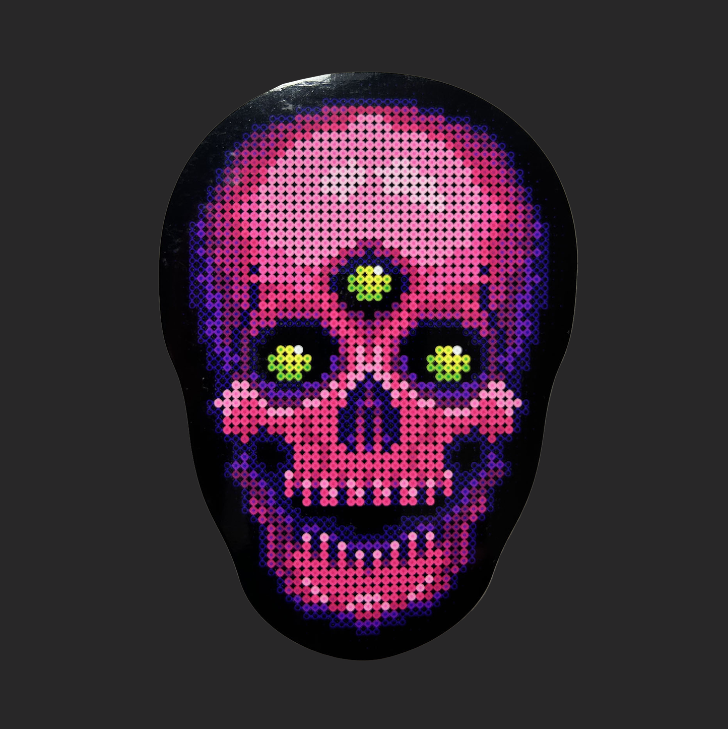 Fuse Bead 3 Eyed Skull Stickers