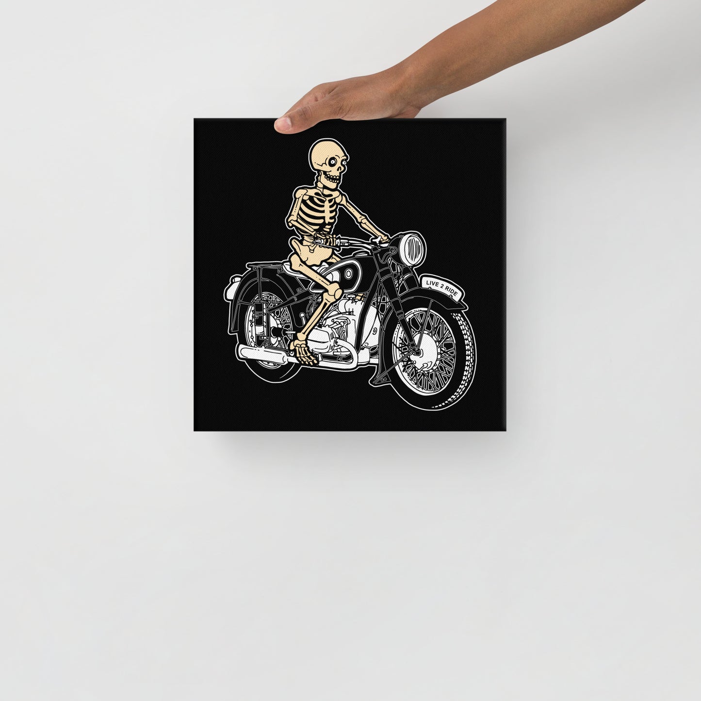 Skeleton Rider - 12x12 Canvas