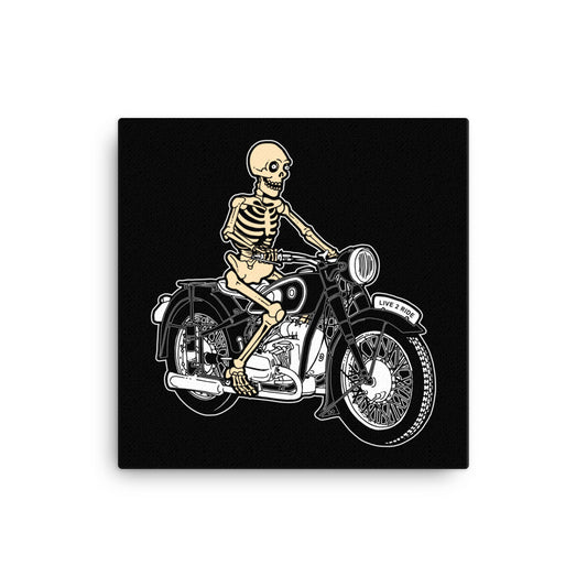 Skeleton Rider - 12x12 Canvas