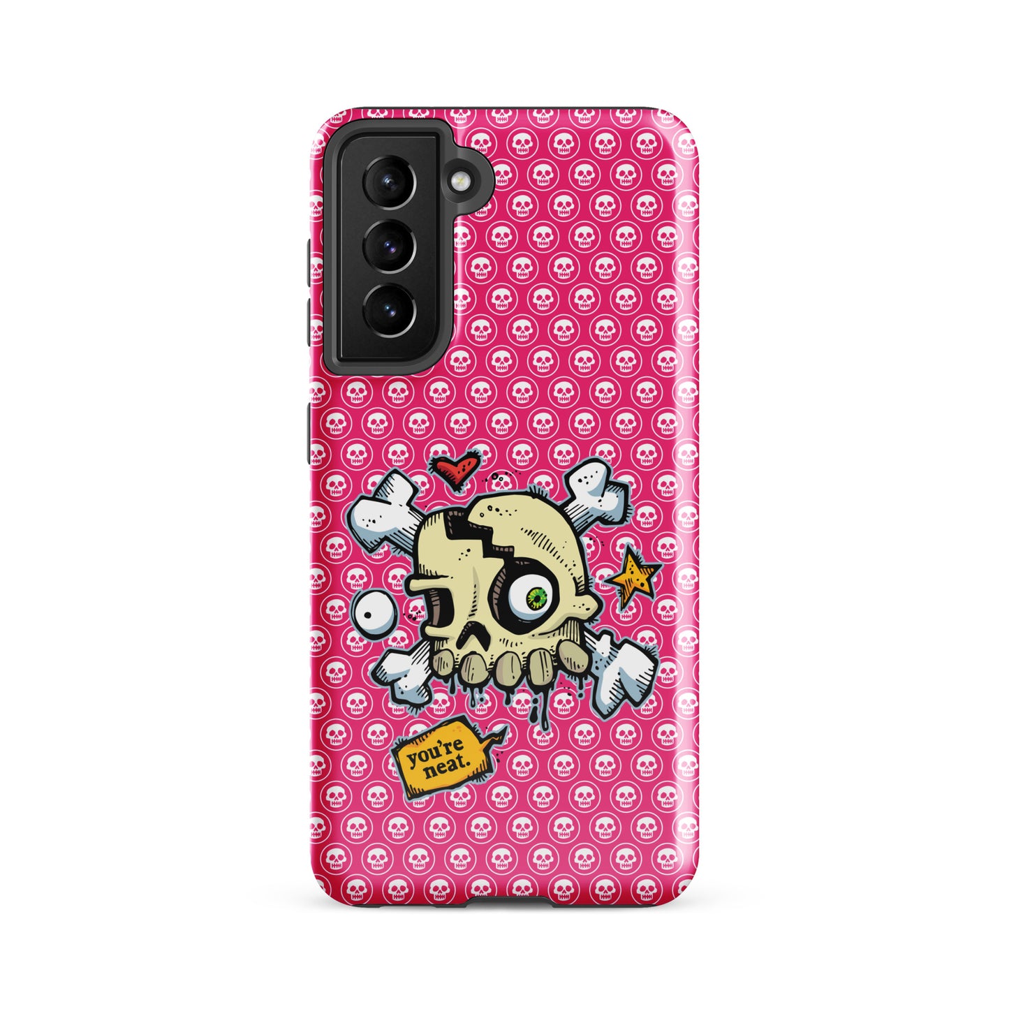 Tough case for Samsung® - PINK Skulls