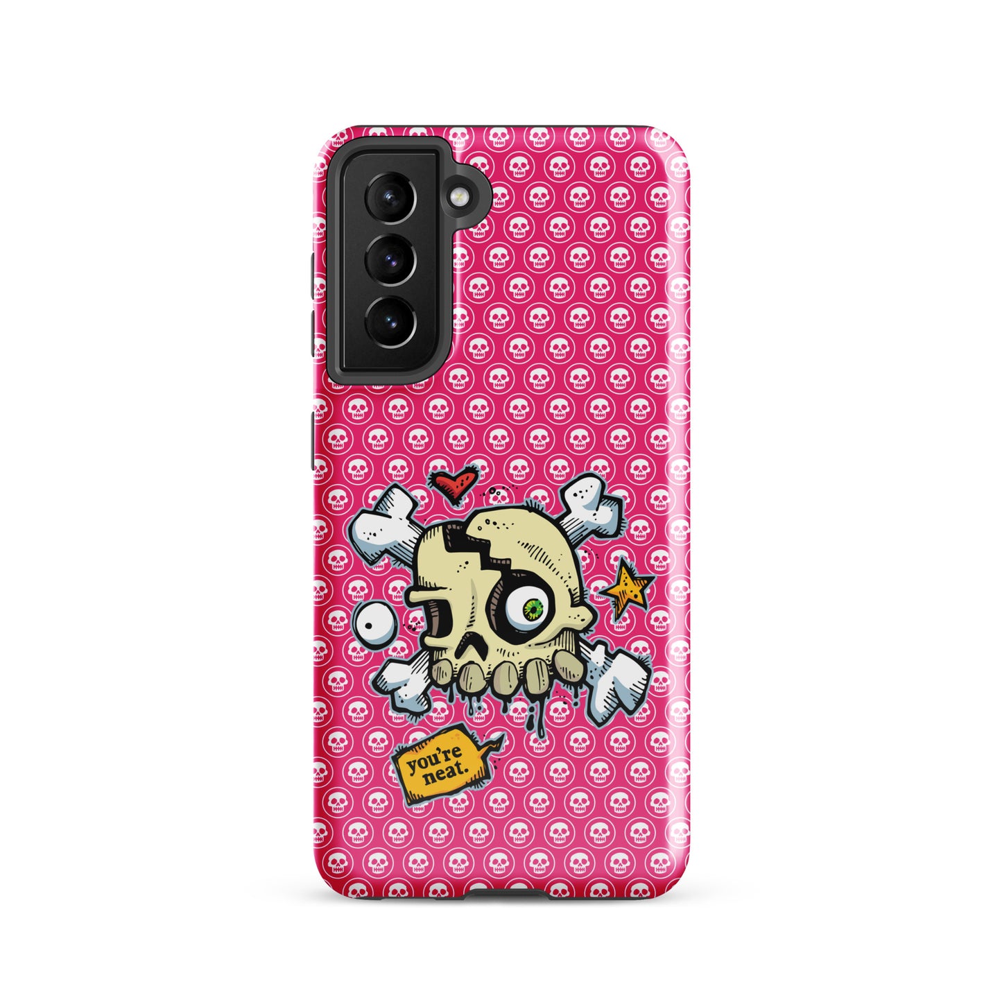 Tough case for Samsung® - PINK Skulls