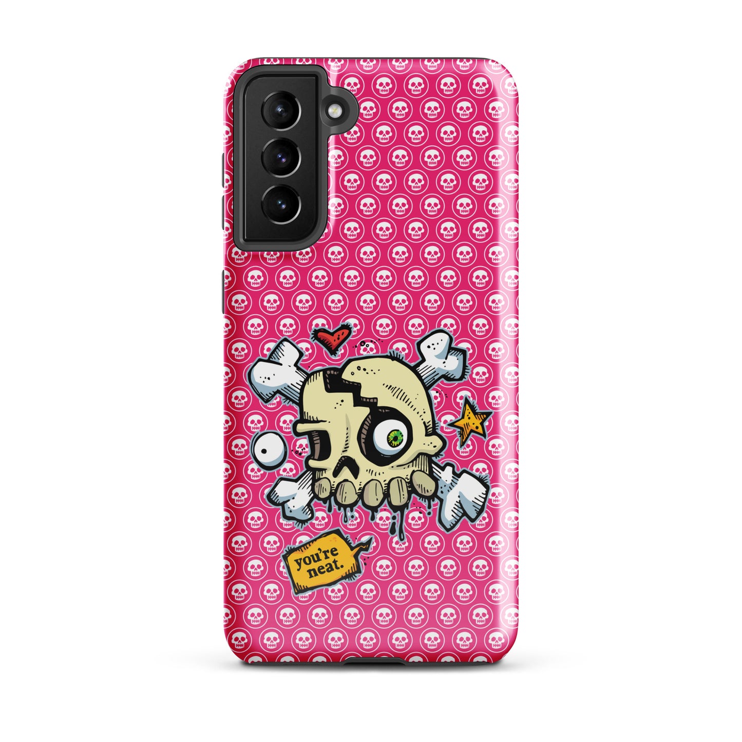 Tough case for Samsung® - PINK Skulls