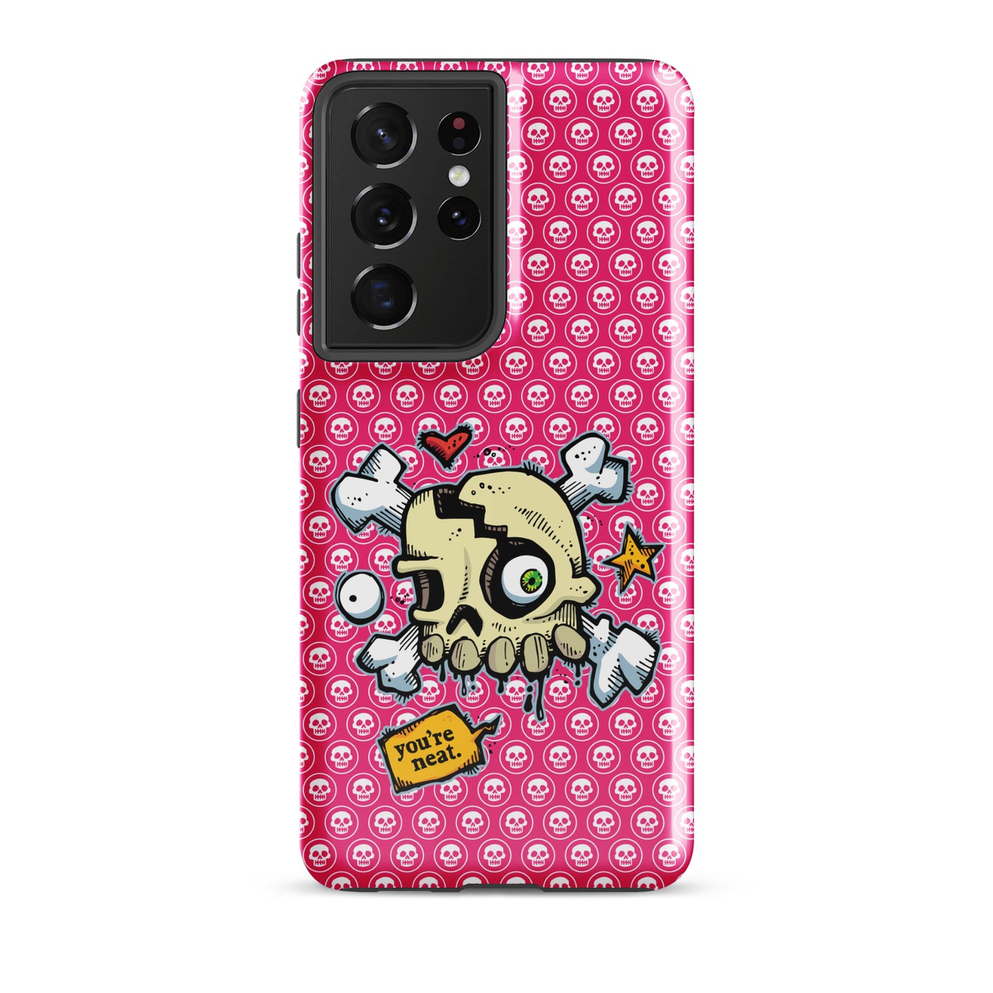 Tough case for Samsung® - PINK Skulls