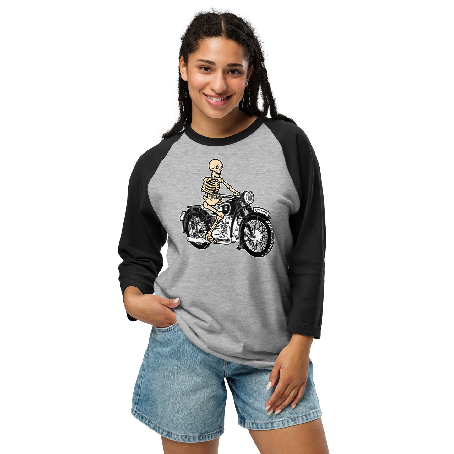 Skeleton Rider 1936 R66 - 3/4 sleeve raglan shirt