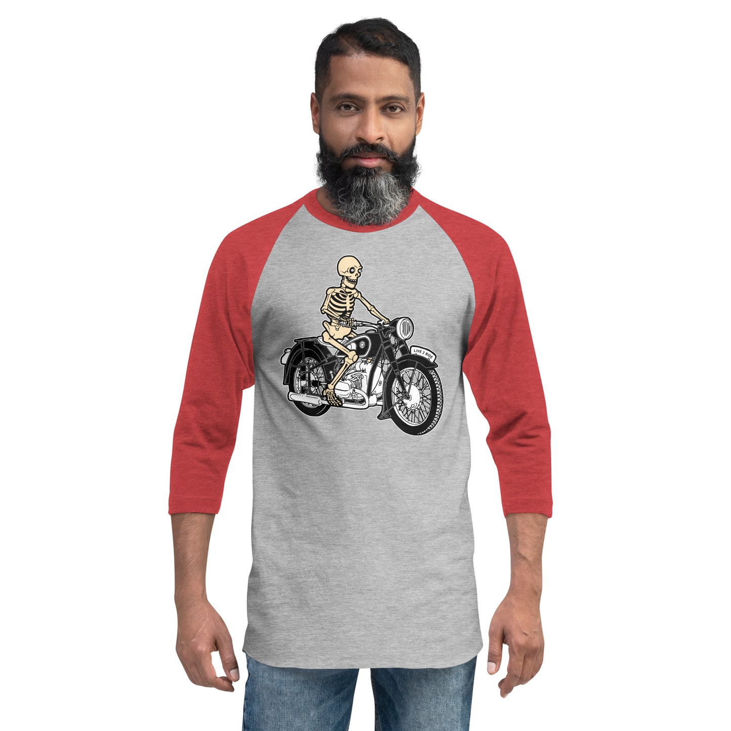 Skeleton Rider 1936 R66 - 3/4 sleeve raglan shirt