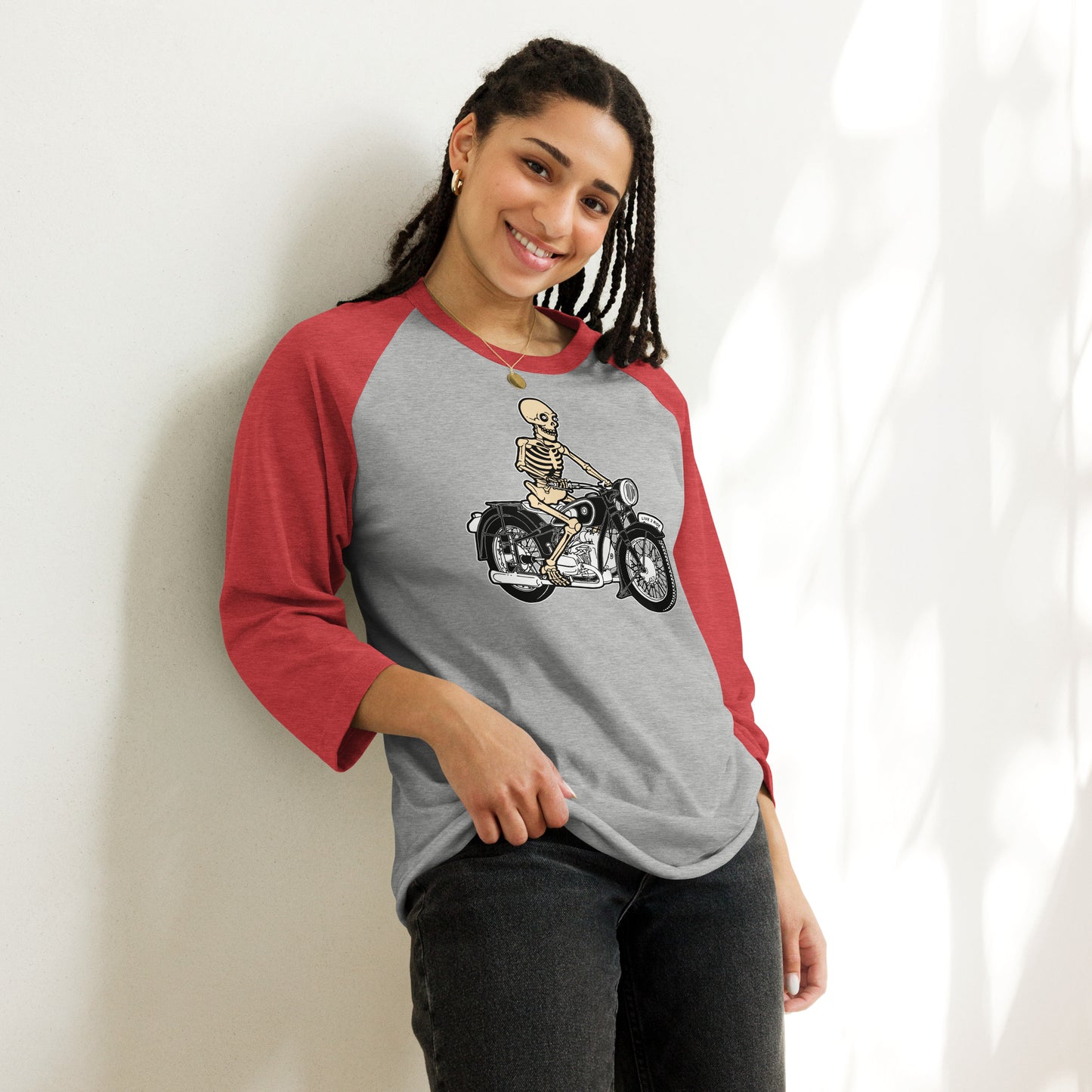 Skeleton Rider 1936 R66 - 3/4 sleeve raglan shirt